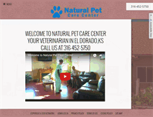 Tablet Screenshot of naturalpetcarecenter.net